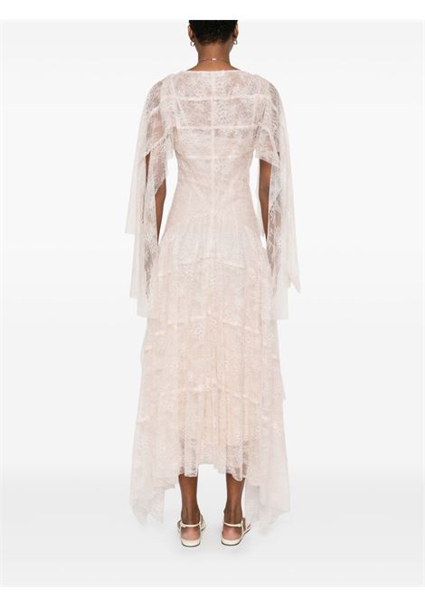Abito lungo in pizzo a fiori in rosa chiaro Philosophy Di Lorenzo Serafini - donna PHILOSOPHY DI LORENZO SERAFINI | 041621170170